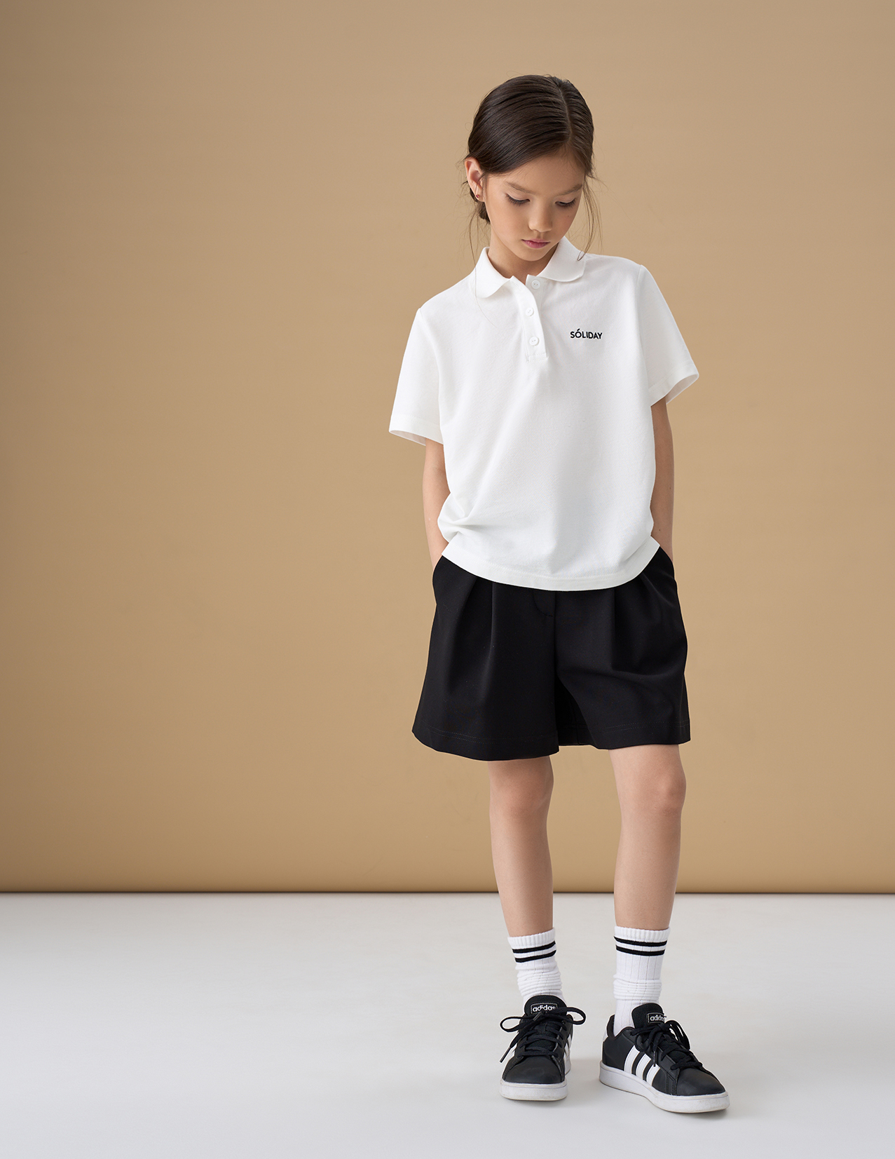 Футболка поло FIT SCHOOL молочный собственного производства - фото 3