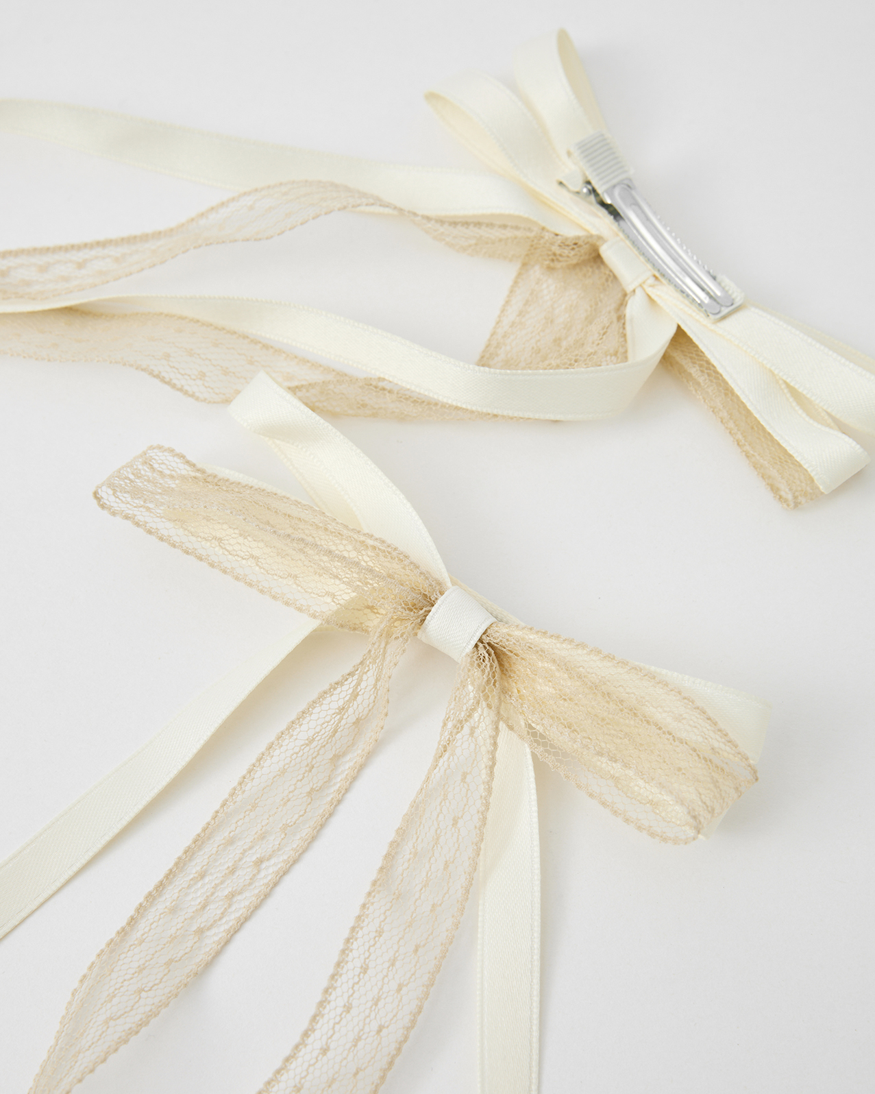 Набор заколок Бант с кружевом, 2 шт собственного производства - фото 3