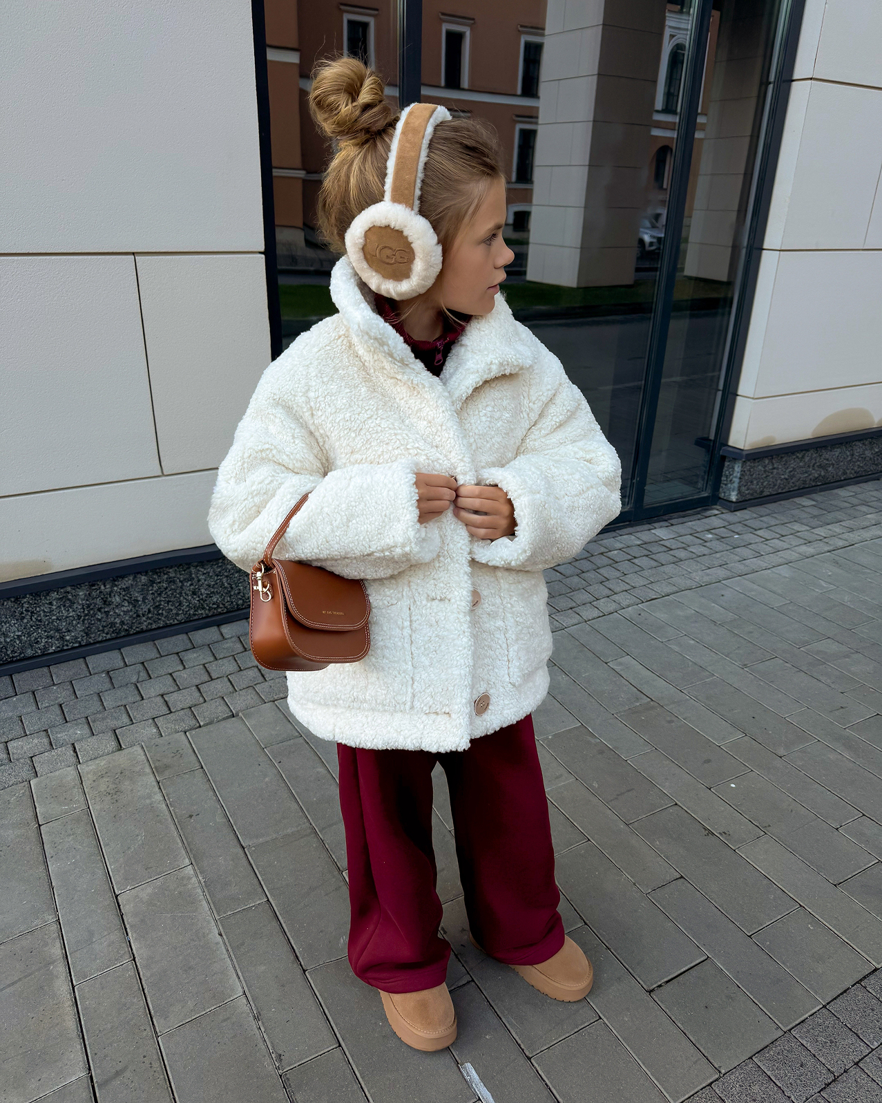 Полушубок BLY молочный