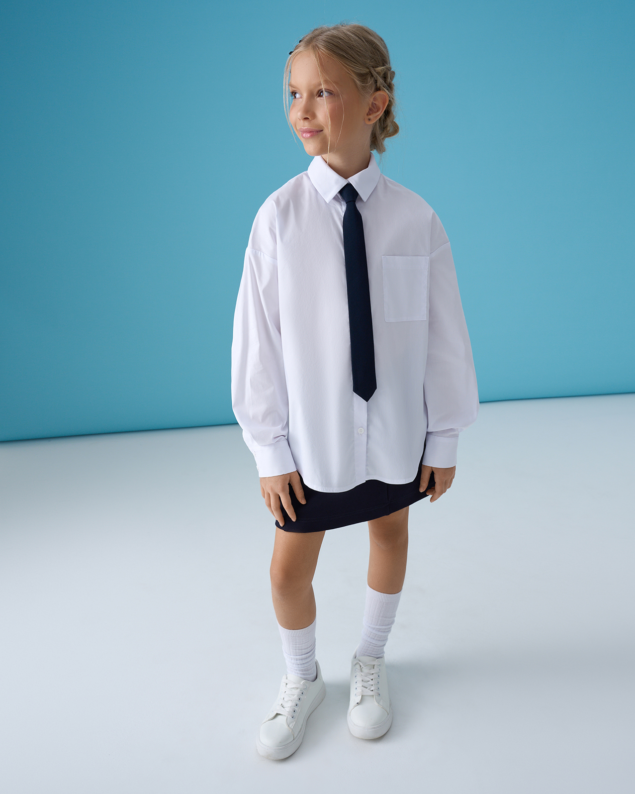 Рубашка оверсайз SCHOOL SAMPLE собственного производства - фото 2